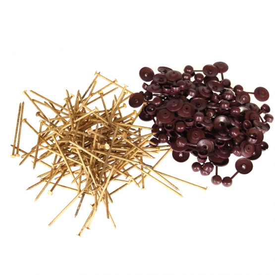 400 ks pozinkovaných hřebíků a plastových podložek s víčkem var.1