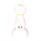 Solární tančící dekorace kočička bílá