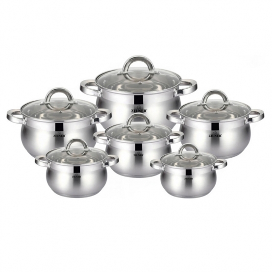12-dílná sada hrnců z nerezové oceli var.3