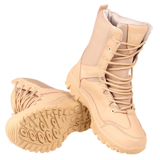 Boty vysoké NORTHBELIEVIL béžové vel.43