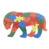 Vzdělávací dřevěné puzzle tygr