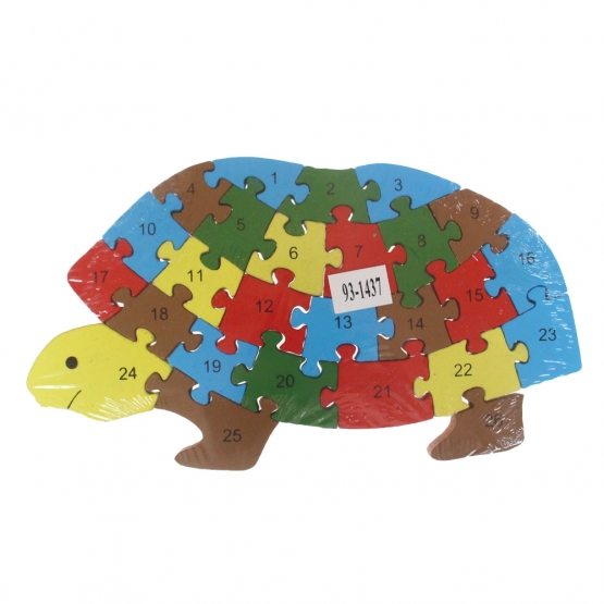 Vzdělávací dřevěné puzzle želva