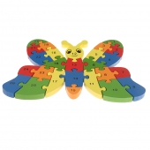 Vzdělávací dřevěné puzzle motýl var.1