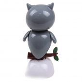 Solární tančící dekorace sova šedá