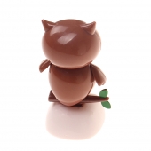 Solární tančící dekorace sova hnědá