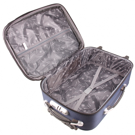 Sada 3 látkových kufrů modrá 2