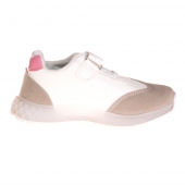 Dětské tenisky svítící se špičkou pruhy růžové
