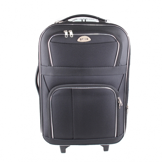 Sada 3 látkových kufrů černá 1