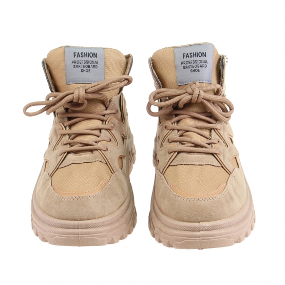 Boty kotníčkové FASHION khaki vel.43