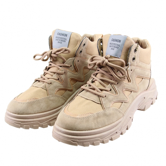 Boty kotníčkové FASHION khaki vel.43