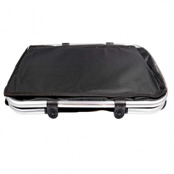 Termo skládací nákupní košík s víkem černý 