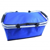 Termo skládací nákupní košík s víkem modrý