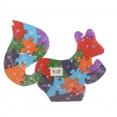 Vzdělávací dřevěné puzzle veverka