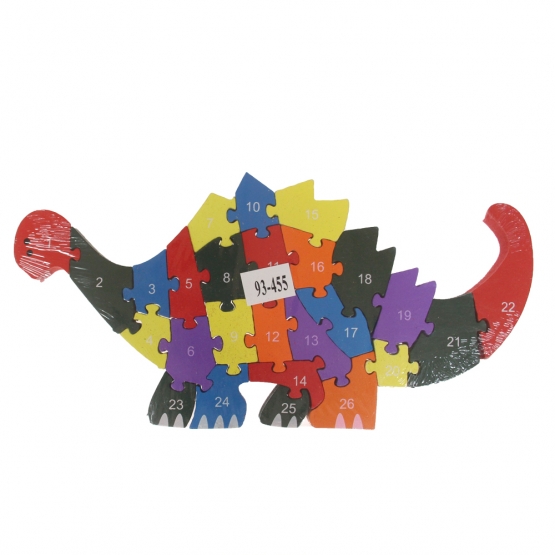 Vzdělávací dřevěné puzzle dinosaurus var.2