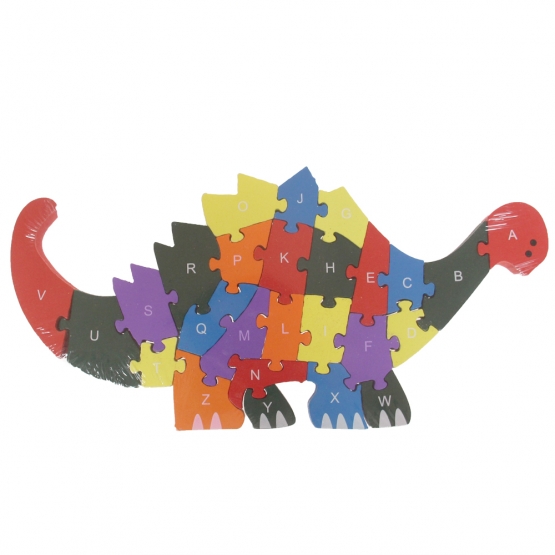 Vzdělávací dřevěné puzzle dinosaurus var.2