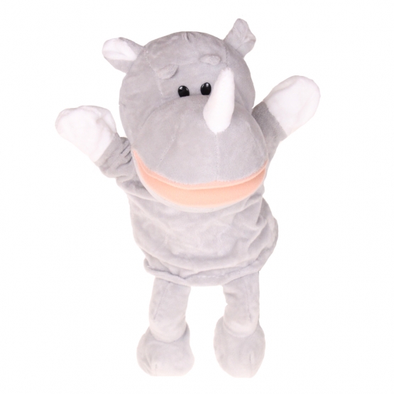 Plyšový maňásek s nohama na ruku nosorožec