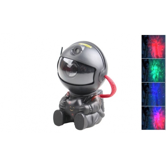 LED projektor noční obloha astronaut černý