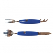 Rozkládací multifunkční kempingový příbor B-SQUL modrý