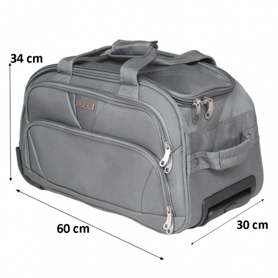 Cestovní taška na kolečkách MRZM šedá střední
