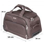 Cestovní taška na kolečkách MRZM tmavě hnědá malá