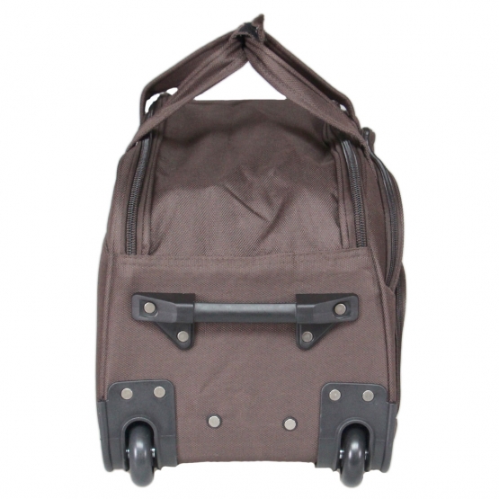 Cestovní taška na kolečkách MRZM tmavě hnědá malá