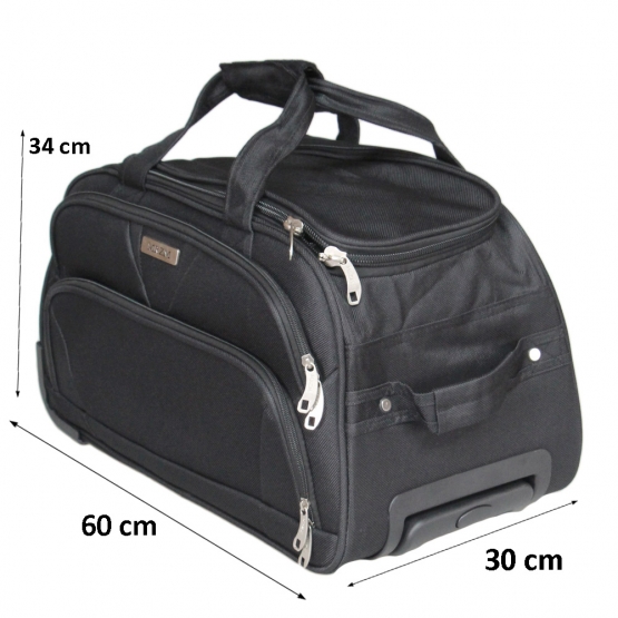 Cestovní taška na kolečkách MRZM černá střední