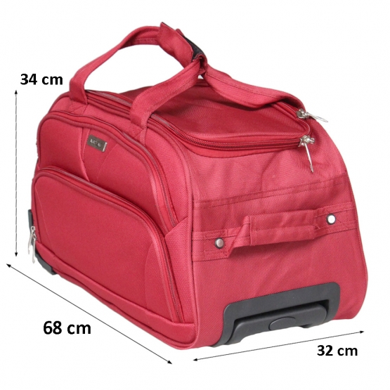 Cestovní taška na kolečkách MRZM červená velká