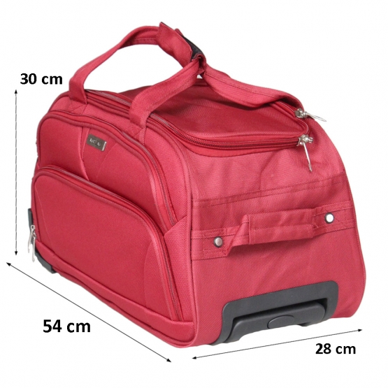 Cestovní taška na kolečkách MRZM červená malá