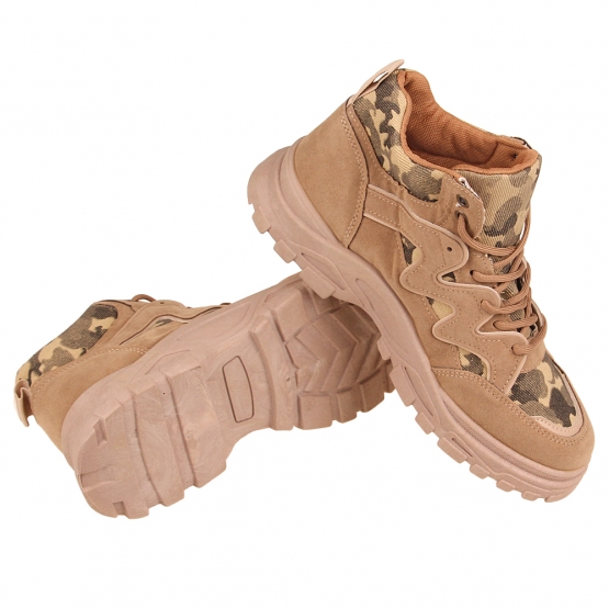 Boty kotníčkové FASHION maskáčové vel.43