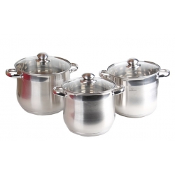 6-dílná sada hrnců z nerezové oceli