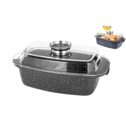 Hliníkový pekáč 5,5l černý mramor