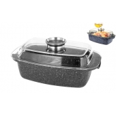 Hliníkový pekáč 5,5l černý mramor