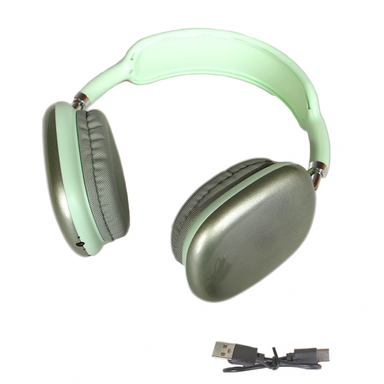 Bezdrátová sluchátka P9 zelená