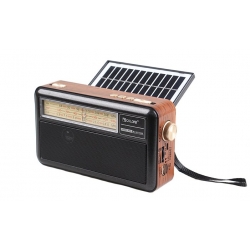 Přenosné 3pásmové solární rádio X-BASS černé