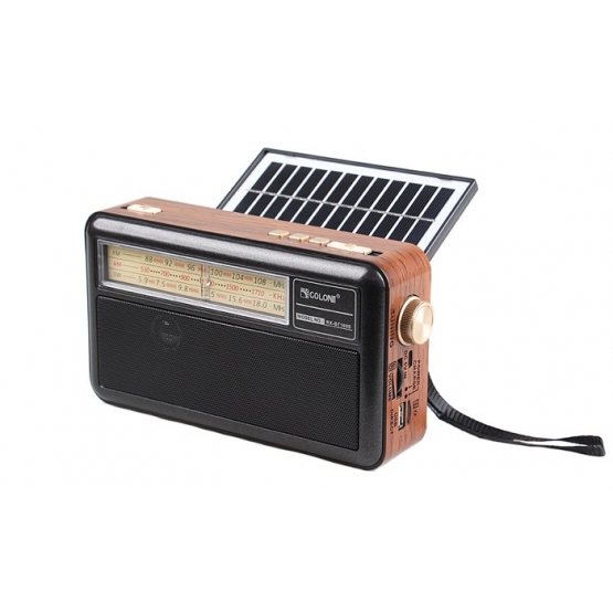 Přenosné 3pásmové solární rádio X-BASS černé