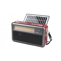 Přenosné 3pásmové solární rádio X-BASS šedé