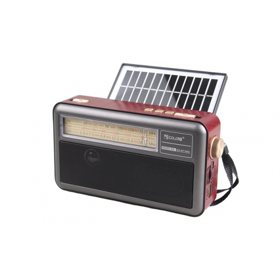 Přenosné 3pásmové solární rádio X-BASS šedé