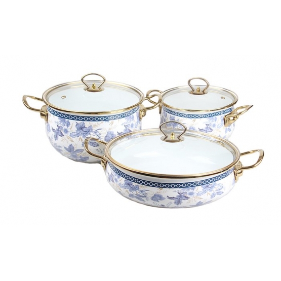 6-dílná sada smaltovaných hrnců ZL-8728