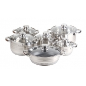 12-dílná sada hrnců z nerezové oceli EH-9148