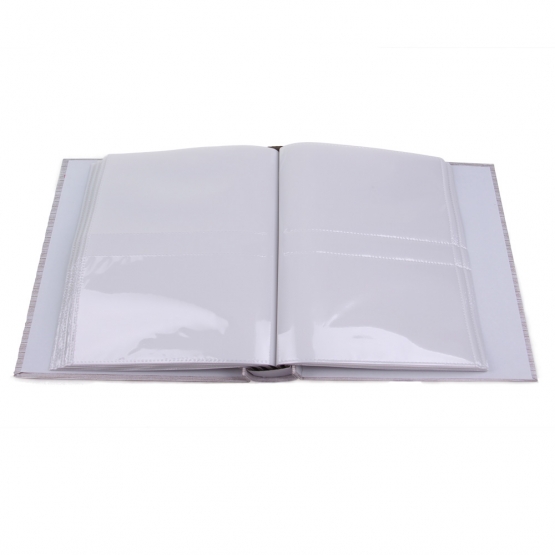 Fotoalbum s květinou na 200 fotografií šedé