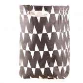 Plátěný koš na prádlo se stojanem černý abstrakt