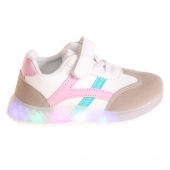 Dětské tenisky svítící se špičkou modro-růžové var.1