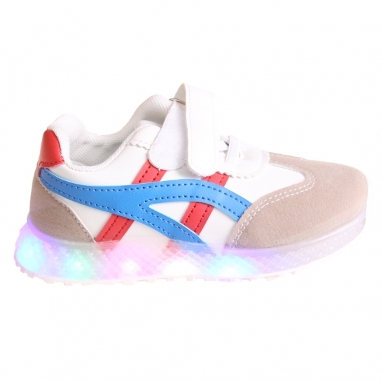 Dětské tenisky svítící se špičkou modročervené var.2