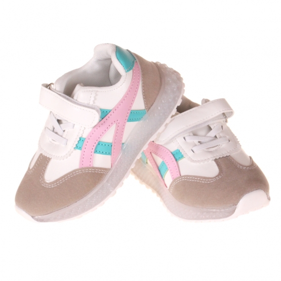 Dětské tenisky svítící se špičkou modrorůžové var.2 