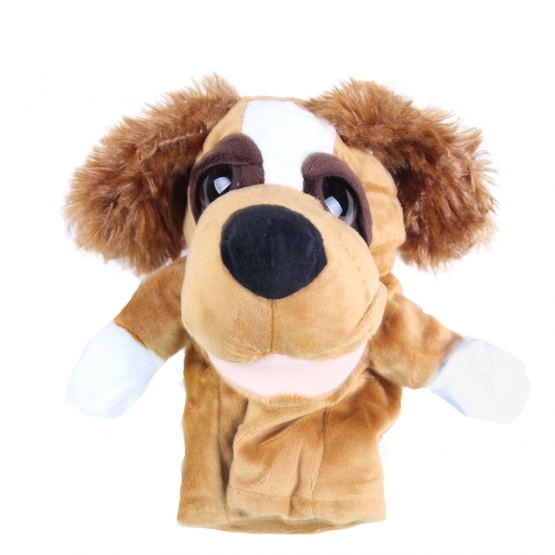 Plyšový maňásek na ruku pejsek var.2