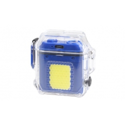 Elektrický spirálový zapalovač modrý