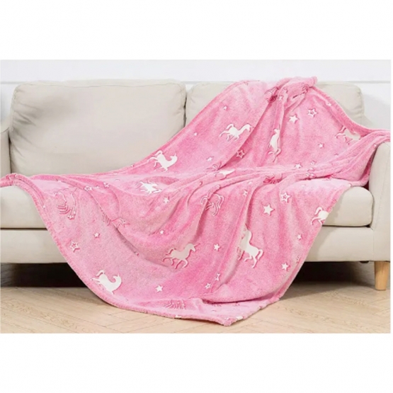 Svítící deka růžová 