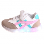 Dětské tenisky svítící se špičkou modrorůžové var.2 