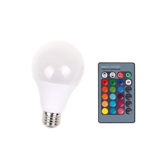 LED žárovka 2v1 White + RGB 