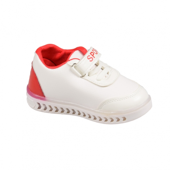 Dětské tenisky svítící bíločervené 